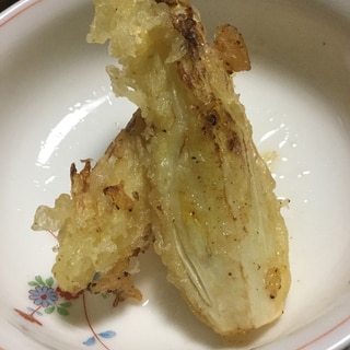 白菜のカツオ味の天ぷら